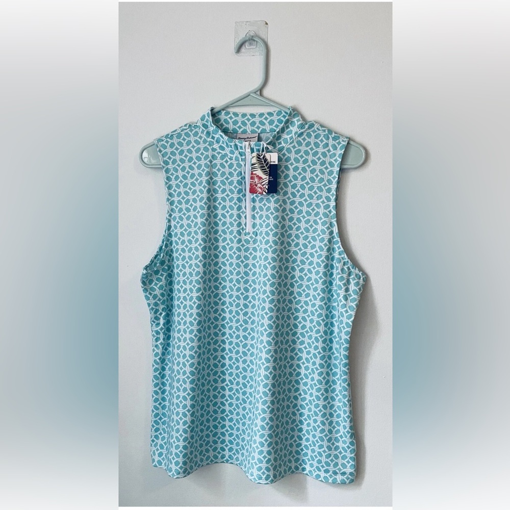 TOMMY BAHAMA Golf/Tennis/PickleBall 1/4 Zip Sleeveless Top Size XL | NWT